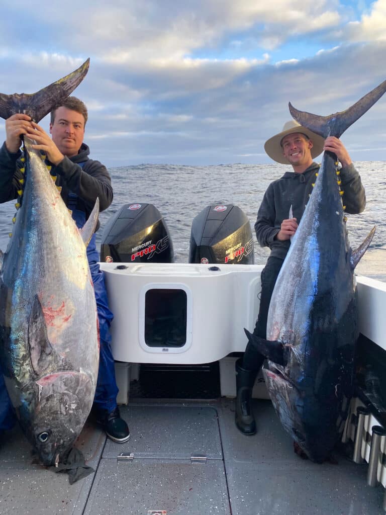 Two barrels caught while trolling.