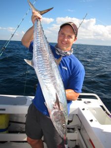 C. A nice spaniard that fell to a pilchard floater in a burley trail.